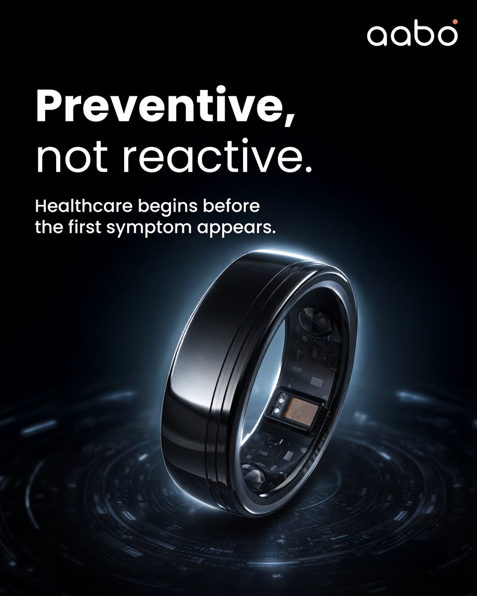 aabo_in's tweet photo. Our bodies often tell us when something isn’t right; we just need to listen sooner.

With aaboRing’s timely alerts and intelligent insights, stay one step ahead of your health and act before small signals become bigger concerns.

Shop for aaboRing today. https://t.co/XICAeSP8Q9
