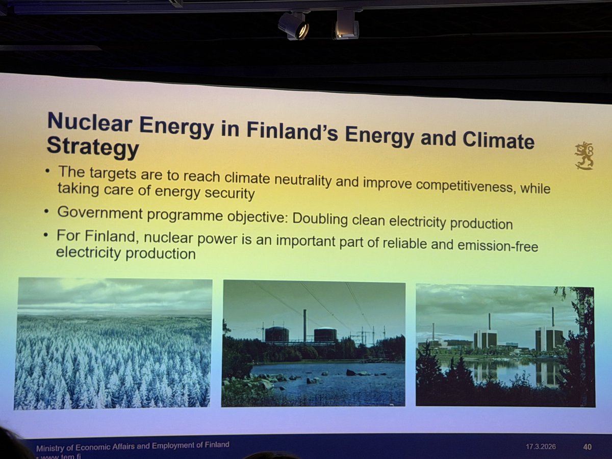 lassejn's tweet photo. EnergyWeek in Vaasa;
Nuclear solutions boosting clean transition towards 2035 https://t.co/41sm2JFbJF