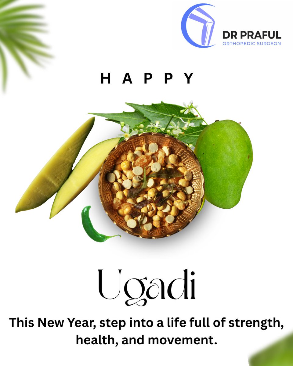 DrPraful11's tweet photo. A simple Ugadi greeting with traditional elements, sharing wishes for health, strength, and a fresh new beginning.

Dr. Praful Kilaru
MBBS, MS (Orthopedics)
Orthopedic Surgeon | Hyderabad
Contact: +91 9701997104
Website: https://t.co/zCmSXimJG5

#HappyUgadi #UgadiWishes https://t.co/vB0t9z7q5x