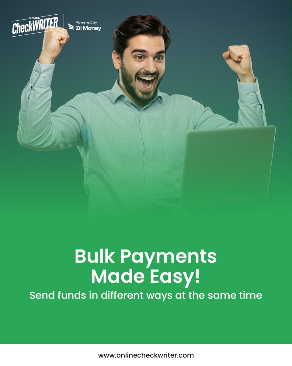 You can Send Bulk Payments using various options at the same time with ...