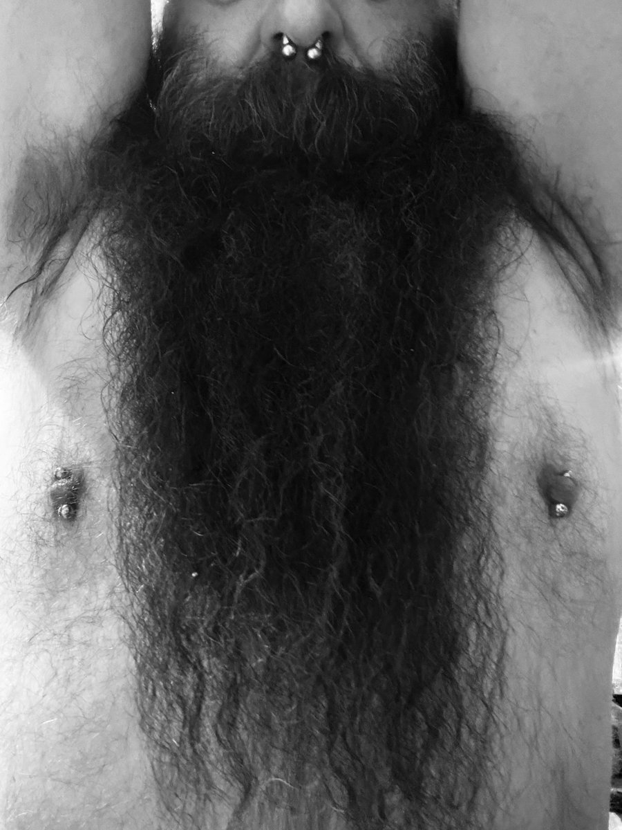 Good Morning!  Gym time
#hairypits #septum #piercednipples #bear #dad #beard