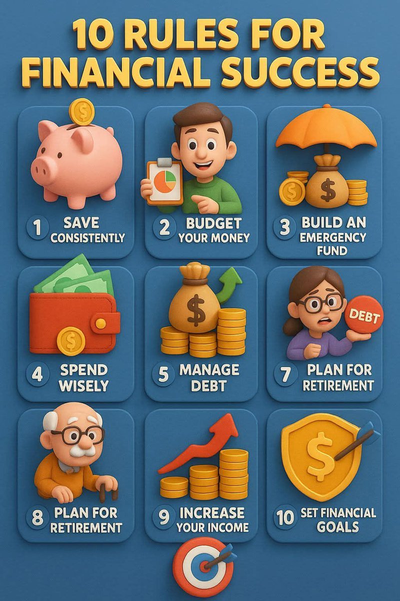 TechnoFunda6's tweet image. Financial success comes from simple habits done consistently. 💰

Save, budget, invest wisely, and plan for the future.

Like &amp;amp; share to spread learning. 📚

#FinancialSuccess #MoneyManagement #WealthBuilding #Investing 🚀