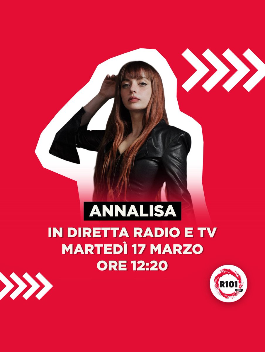 📷 <a href="/NaliOfficial/">ANNALISA</a> ospite a R101 martedì 17 marzo alle ore 12:20, in radio e in tv, canale 67 del digitale terrestre 📷