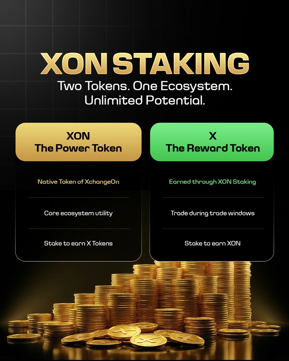 xontoken_io's tweet image. Two Tokens. One Engine. Infinite Growth.

XON powers the ecosystem.
X rewards your strategy.

Stake XON → Earn X → Trade Smart → Re-Stake → Multiply

This isn’t just staking.
This is a cycle of wealth creation.

XON Staking Program is LIVE.

#XON #XONStaking #CryptoStaking