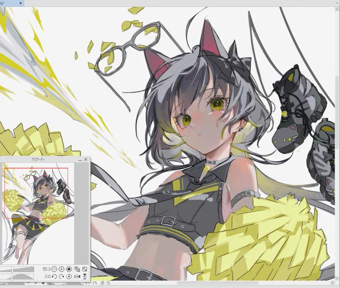 黒×黄色のチアいい感じにハマってきた気がする