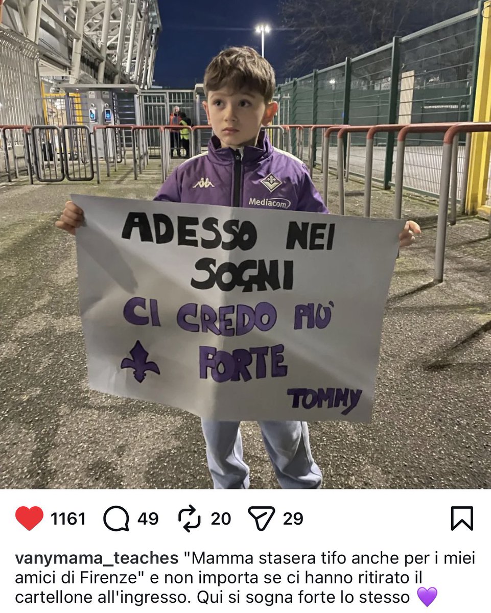 comunque ieri a Cremona non hanno fatto entrare allo stadio questo oltraggiosissimo cartellone scritto da un bambino di 7 anni… notizia riportata praticamente da nessuno, fosse successo a Firenze ci avrebbero aperto il tg