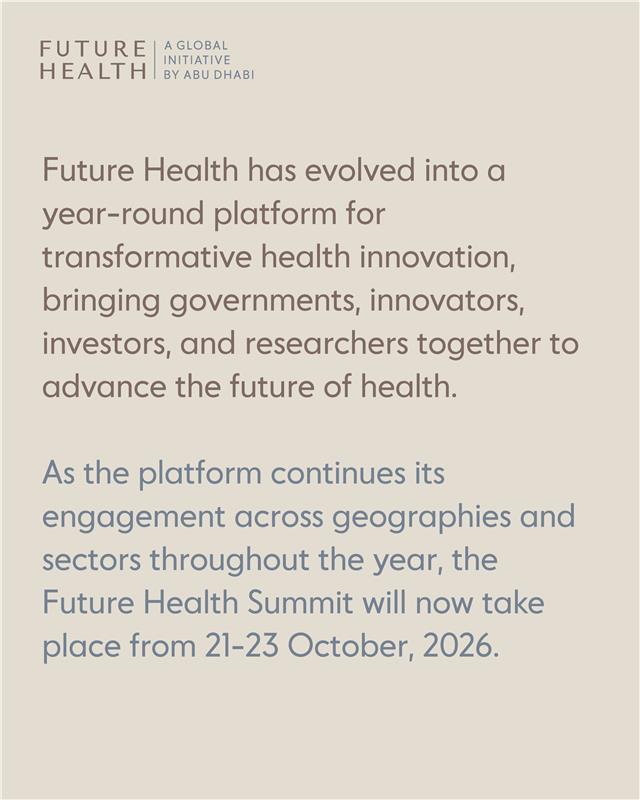 Future Health – A Global Initiative by Abu Dhabi tweet media