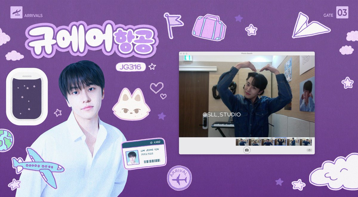 SLL_Studio's tweet photo. 𝗝𝗘𝗢𝗡𝗚𝗚𝗬𝗨 𝟵𝗧𝗛 𝗔𝗡𝗡𝗜𝗩𝗘𝗥𝗦𝗔𝗥𝗬 𝗘𝗩𝗘𝗡𝗧

₊˚⊹⁠♡꒰ა ɢʏᴜ ᴀɪʀ ✈️ᯓ ໒꒱♡⊹⁠˚₊ 

규에어 항공 ‘JG316’ 편 
탑승 수속 본인 인증 완료 - .ᐟ

#규에어항공_이륙합니다
#정규의데뷔9주년을축하해 https://t.co/UKBWCoJpxG