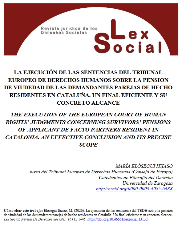 Lex Social, Revista de los Derechos Sociales tweet media