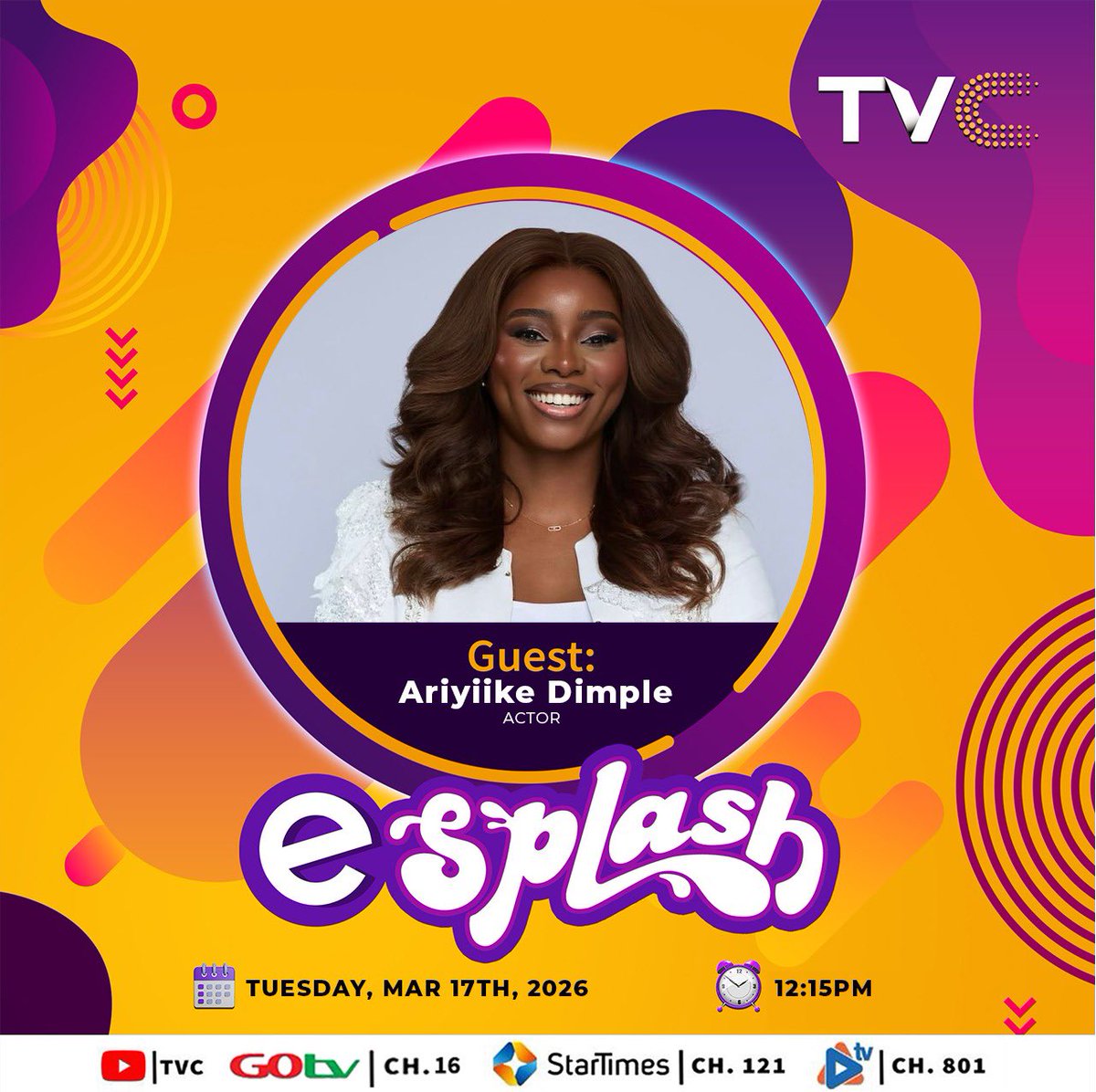 dadaomowunmi's tweet photo. Talking about my new movie EVI today at 12:15pm on #TVC #esplash. Wearing dual hat of ExecutiveProducer and Actor on this one! Join me and @wunmidimples for hot gistttt #EVI #Evithemovie https://t.co/GGJDysp3ws