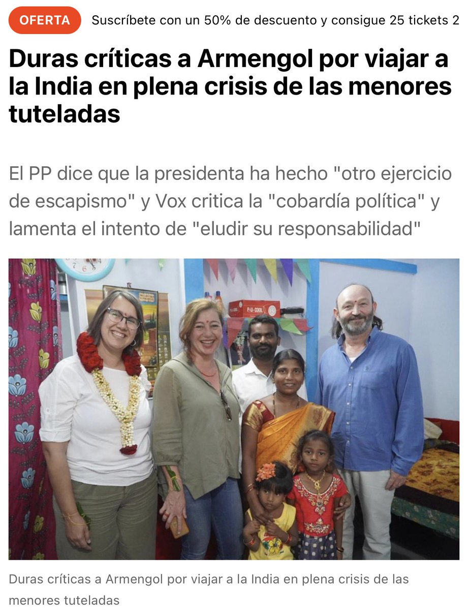Sou uns pocavergonyes!!!!
Teniu molta cara😳

Armengol quan era presidenta estava a l'Índia mentre passava l'escàndol de les MENORS TUTELADES a Mallorca😡

Vos convé mirar de qui ha estat aquesta idea, perquè ha patinat i memòria no en té (mai més ben dit)🙃