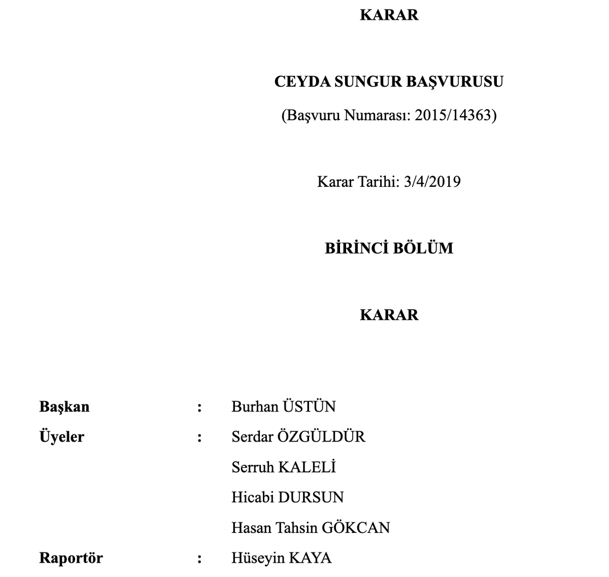 tolgashirin's tweet photo. Şunu da söylemek isterim:

Bahsi geçen (ihlal yok diyen) AYM kararına bugün hâlâ görevde olan Hasan Tahsin Gökcan karşı oy yazmıştı. 

H. Tahsin Gökcan, "300 ağaç dikme ve bunlara 6 ay boyunca bakma" şeklindeki yaptırıma, bunun "caydırıcı olmaktan uzak niteliği karşısında Anayasanın 17/3. maddesinde güvence altına alınan kötü muamele yasağının maddi ve usul boyutuyla ihlal edildiği görüşündeyim." demiş ve çoğunluk görüşüne karşı çıkmıştı. 

Kendisi kimi önemli kararlarda karşı oy yazılarına imza atmaya devam ediyor. Fakat görev süresi ne yazık ki önümüzdeki hafta bitecek. 

Bu karşı oylar değerlidir. Yargıçlar, gerekçeleri ve karşı oylarıyla hatırlanır.
