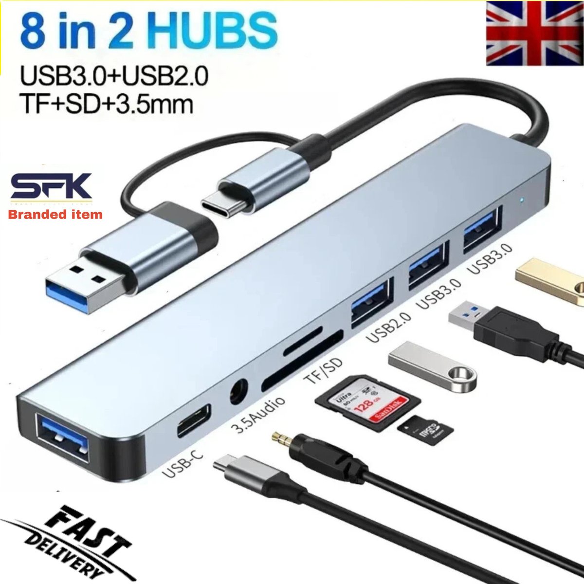 CHubs1460's tweet image. 8 in 1 Multi Port USB-C Hub...  - ebay.co.uk/itm/3763665405… #4KHDMI #LaptopAccessoriesUK #USBCDock