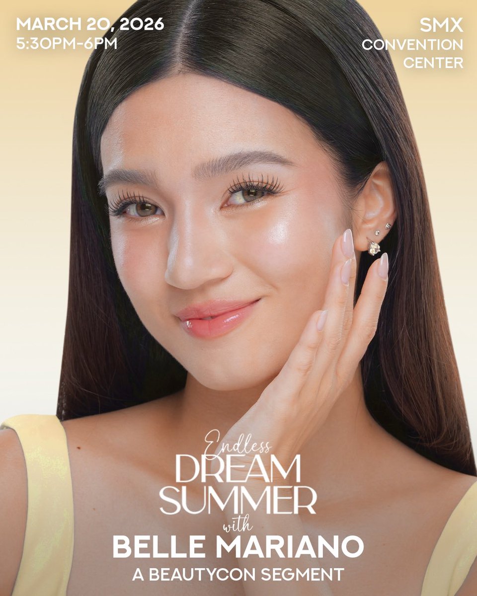 📸 17Mar2026~  @.pondsph Instagram update with #BelleMariano  

“Your Endless Summer just got brighter — @.belle_mariano is coming to Watsons BeautyCon 2026! 📢 Catch her March 20, 5:30-6:00PM and discover how to glow like Belle ✨”

<a href="/bellemariano02/">Belle Mariano</a> #pondsph | #ReBelles