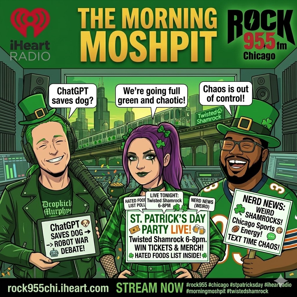 stevestylez_'s tweet image. Happy St. Patrick's Day from @MorningMosh 

@MichaelkMason3 @PalmerRadio @WhoisMarris 

rock955chi.iheart.com

 #iheartradio