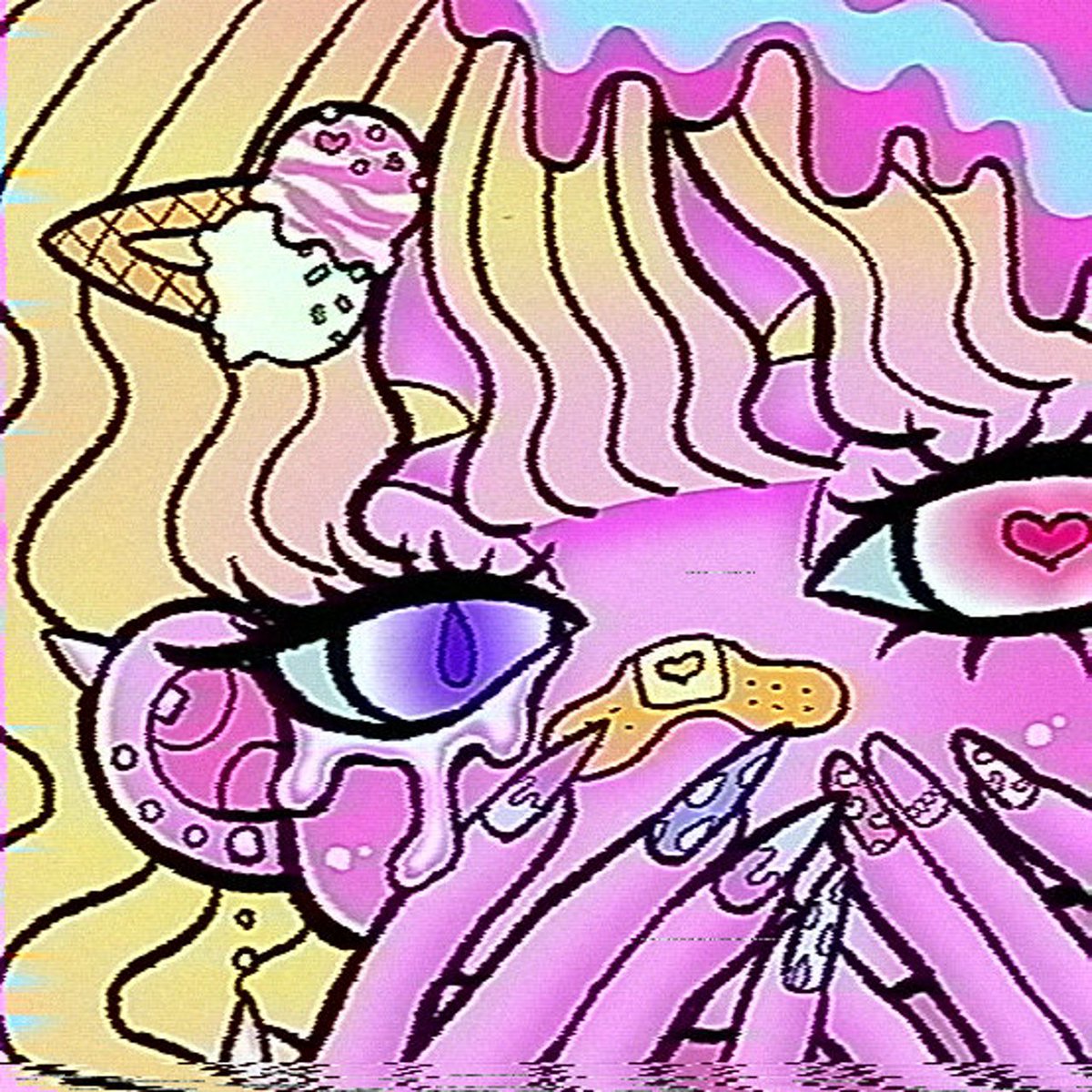 illust_dobyussi's tweet image. 『好きって言って❣️』
"say you love me❣️"

 #altgirl  #neonart  #OC  #illustration