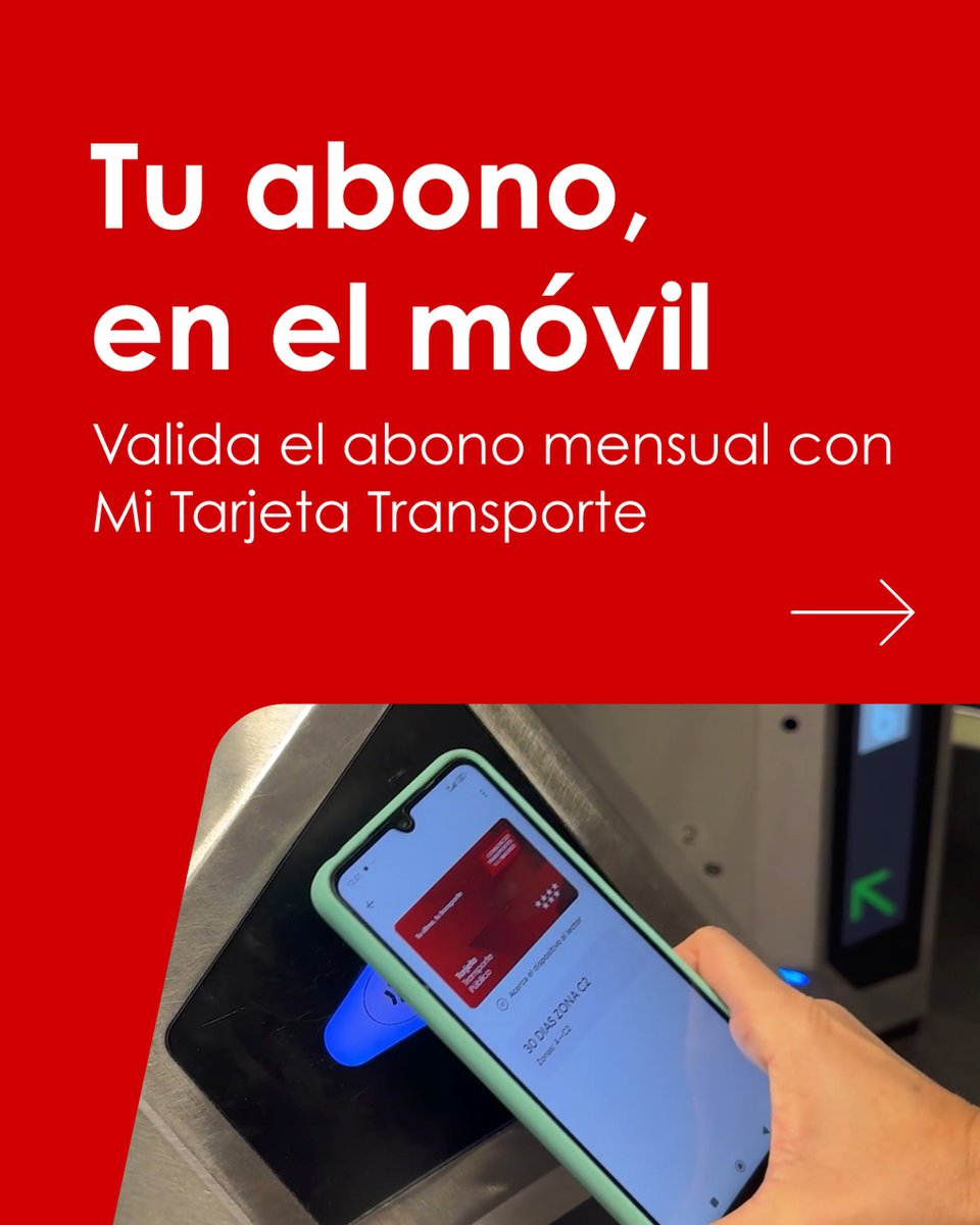 CRT_Madrid's tweet image. ¡Digitaliza YA tu Tarjeta Transporte y llévala siempre en el móvil!

Te contamos cómo conseguirlo en solo 4 pasos. 😉👍

#CRTM #Transportes #Digitalización #ComunidadDeMadrid