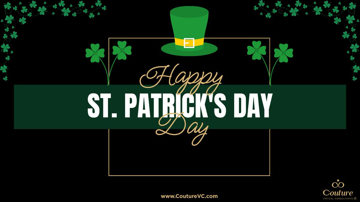 ☘️ Happy St. Patrick’s Day! ☘️

May your day be filled with a little extra luck, a lot of productivity, and maybe even a pot of gold at the end of your to-do list. Let a virtual assistant be your lucky charm to get more done. 

🌐CoutureVC.com
#virtualassistant