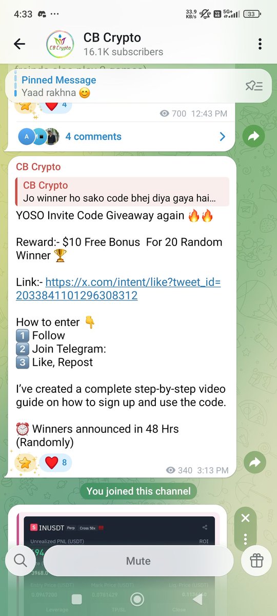 Creativ87135970's tweet photo. @Cryptoxbharat @yososocial Thanks for giving opportunity to get a code
@Drx_Infinity @AbdulRa52804535 https://t.co/OlADpOHJwH