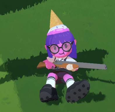 I kinda love my super battle golf character, shes a dork