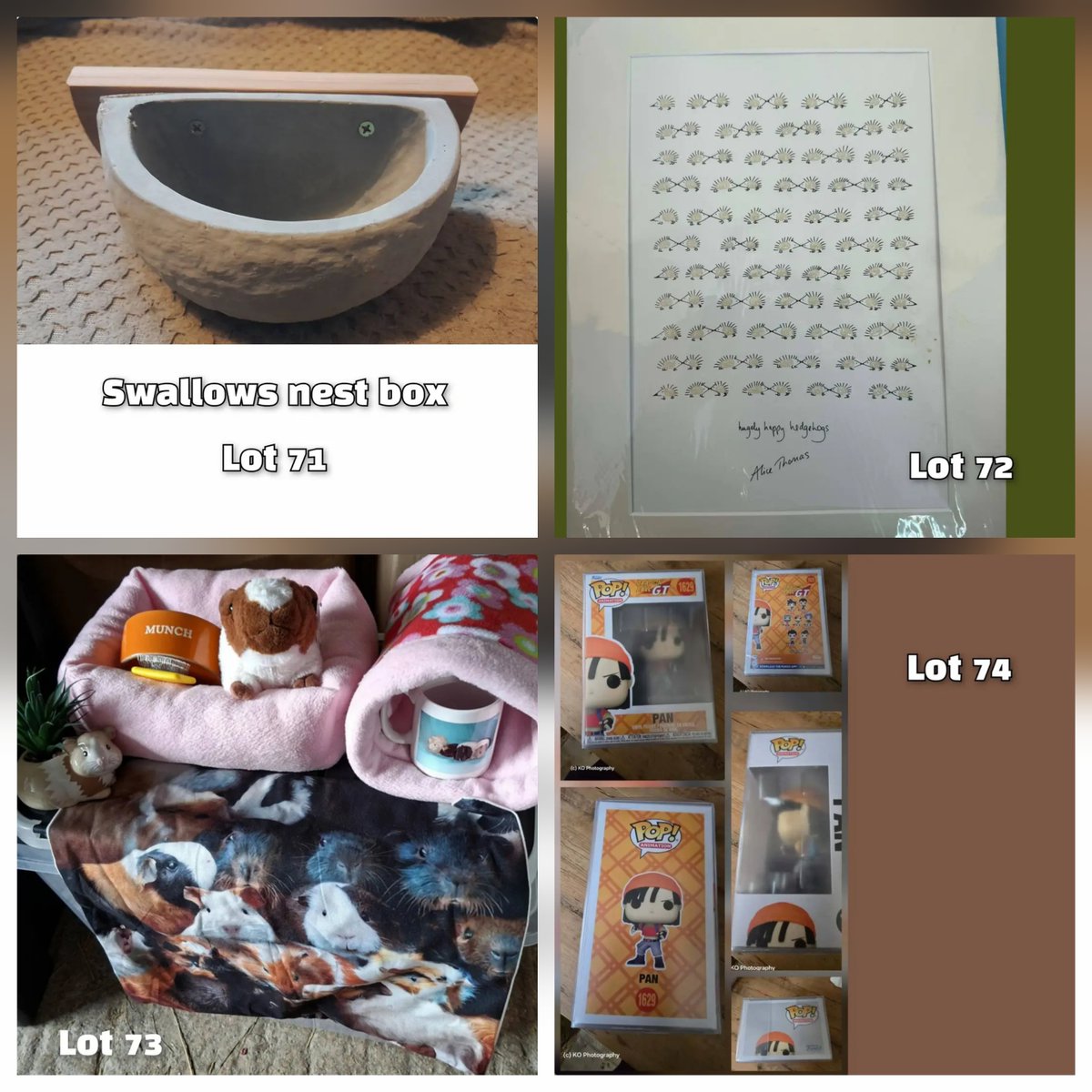 Nesquik1962's tweet image. Have you looked at the #Auction on Facebook for #rescues &amp;amp; #sanctuary for #Pets &amp;amp; #Wildlife 
#HelpAnimalsUK 
Here are some of the great lots on offer. Prices are varied depending but there's something for everyone's wallet. #Hats, #Bags, #Paintings, #Jewellery,  #Books, #Tours