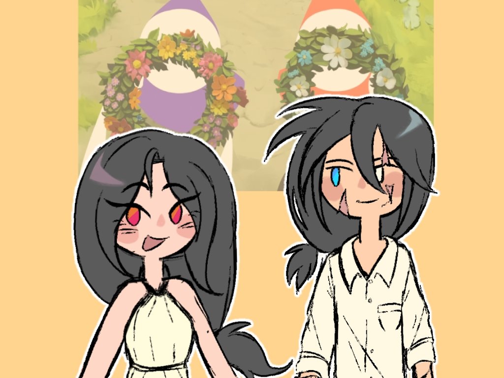 Rix0Itz's tweet photo. FUN FACT‼️
There eyes color is the same color as their Flower Wreath <3 https://t.co/KdyDBsoQrs