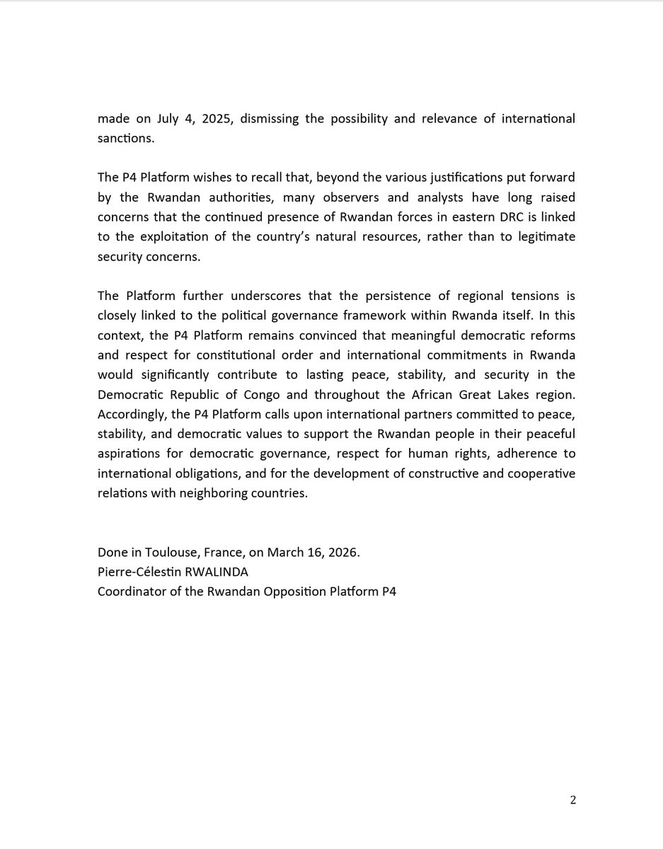 Platform P4 Rwanda tweet media