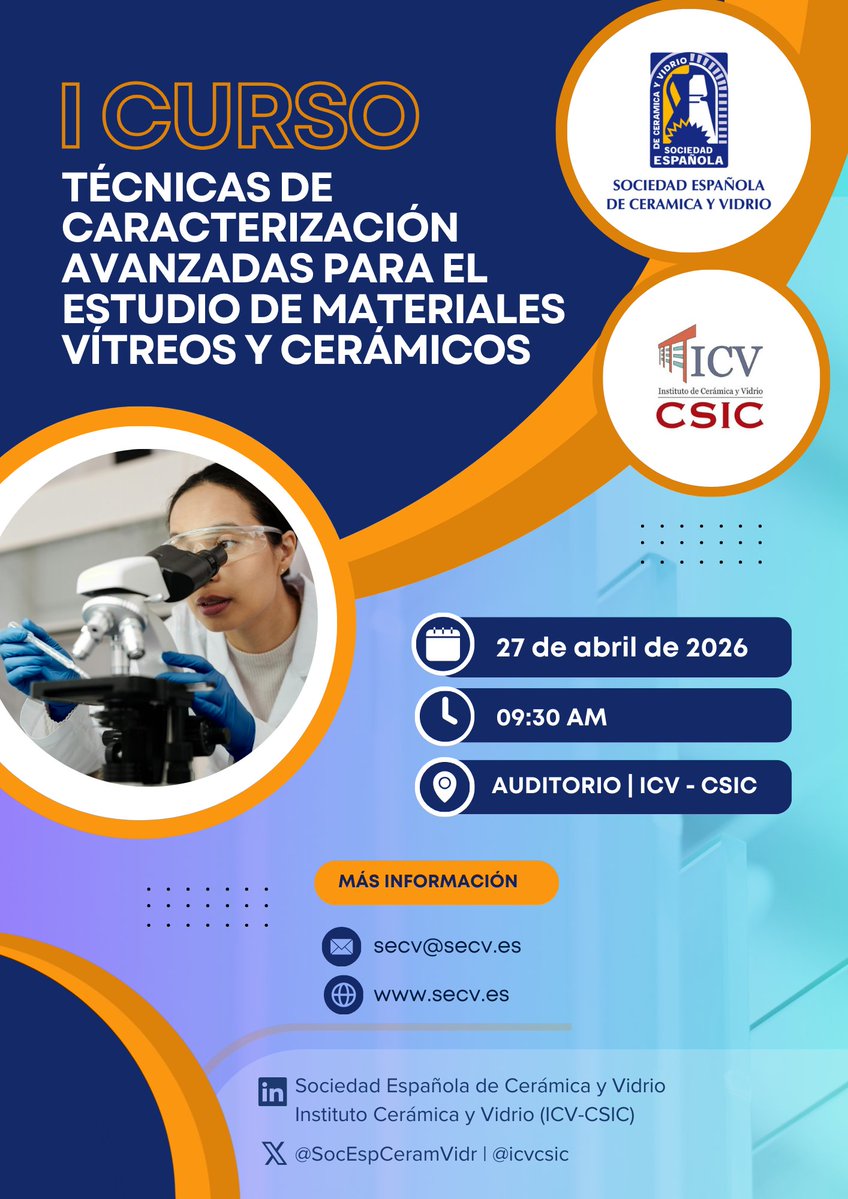 Sociedad Española de Cerámica y Vidrio (SECV) tweet media