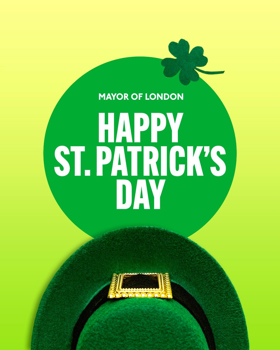 LDN_pressoffice's tweet photo. Happy St Patrick's Day! š®šŖš
On Sunday, tens of thousands came together to celebrate Londonās Irish community and their invaluable contribution to our capital.
Wishing a very happy St Patrickās Day to those in London, in Ireland and across the world. #StPatsLDN https://t.co/GC9cnQ5XNJ