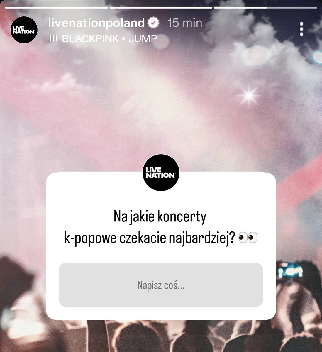 prosze iść na ig live nation poland i wpisać fajne kpop zespoły 🗣🗣🗣

za wpisanie exo i big bang dostaniecie uścisk prezesa (mnie) XD