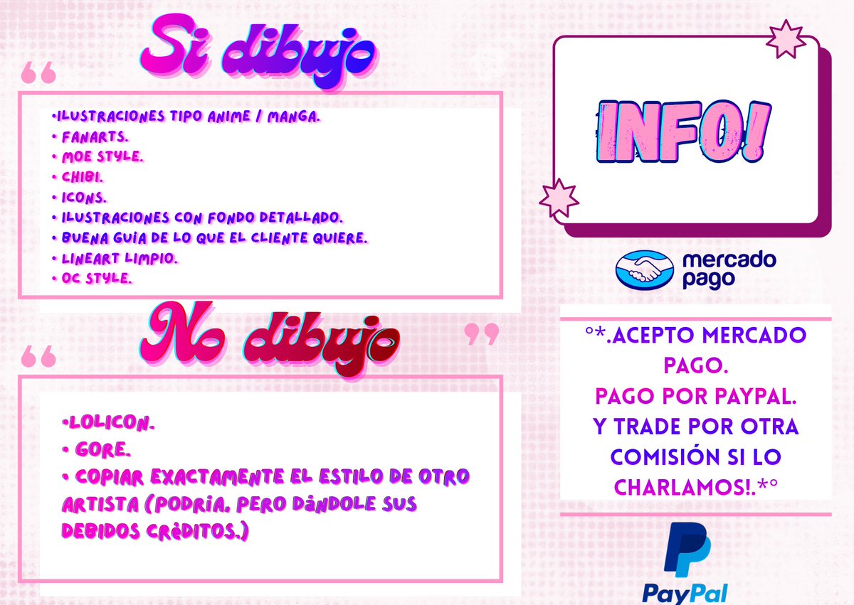 DeephyLove's tweet photo. °*.Holaa💗!.*°
Les vengo a dejar la nueva tabla de comisiones!, ahora tiene mucho más detallado lo de los precios.
Cualquier cosita que quieran comentar o decir algo para mejorar es aceptado!.
°*. curiosidad pueden hablarme al DM en cualquier momento!🧸💕.*°

#ComisionesAbiertas https://t.co/GZe9WqtkjR