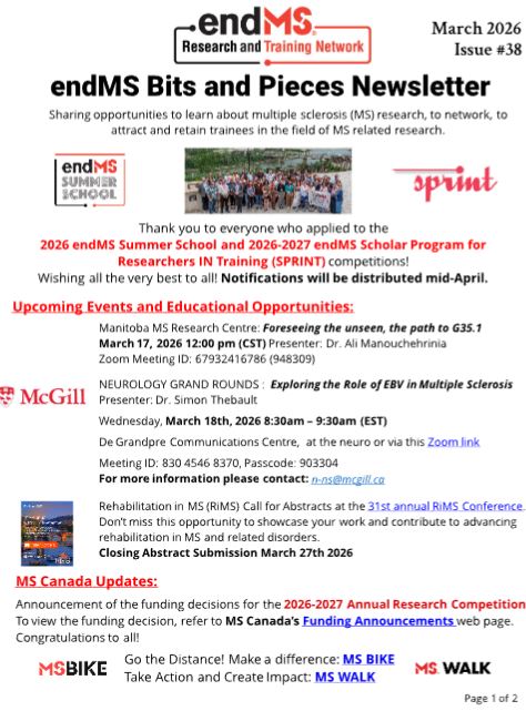 endMS Training Program tweet media