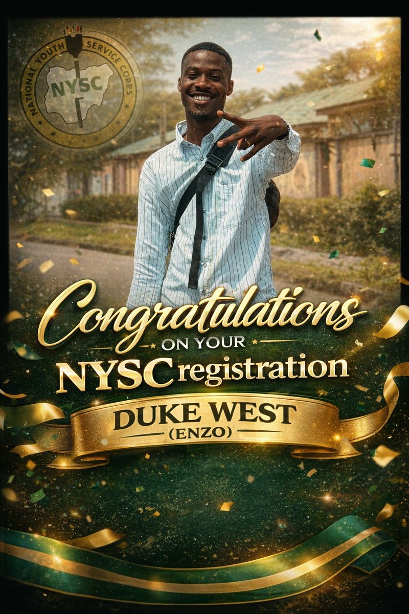 Enzoleejr's tweet photo. I have to congratulate myself since the NYSC website is a drag. A big debacle, lol.
#NYSC #algorithmicdreams #NYSC https://t.co/GhCaNERbj4