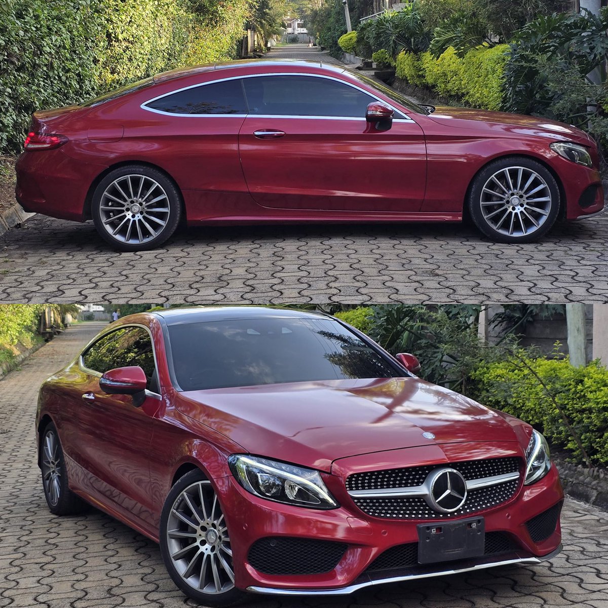 ryangift03's tweet photo. As usual, I deal only in clean cars. 
It's a 2018 Mercedes-Benz C180 Coupe with the 1,600cc turbo (M264). Has Maroon leather seats &amp; useful tech &amp; safety features.
Mileage: 45,000kms

Bei ni Kes. 2,800,000/-
0727870018
Karen
**Check comments for more images https://t.co/z7cyzxd7b5