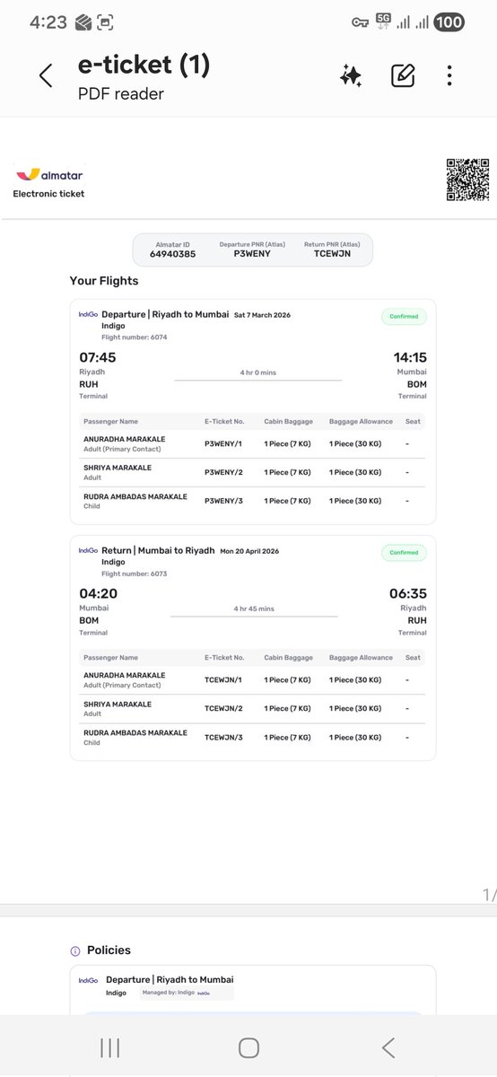 ambadasmarakale's tweet photo. Dear @almatarapp @IndiGo6E,
It has been unresolved since 7 March 2026 despite multiple follow-ups through email, support, and tickets. You repeatedly ask for DMs, but then ignore them completely.
This kind of service is unacceptable. I will now be initiating legal action against. https://t.co/ox7hOmKfzN