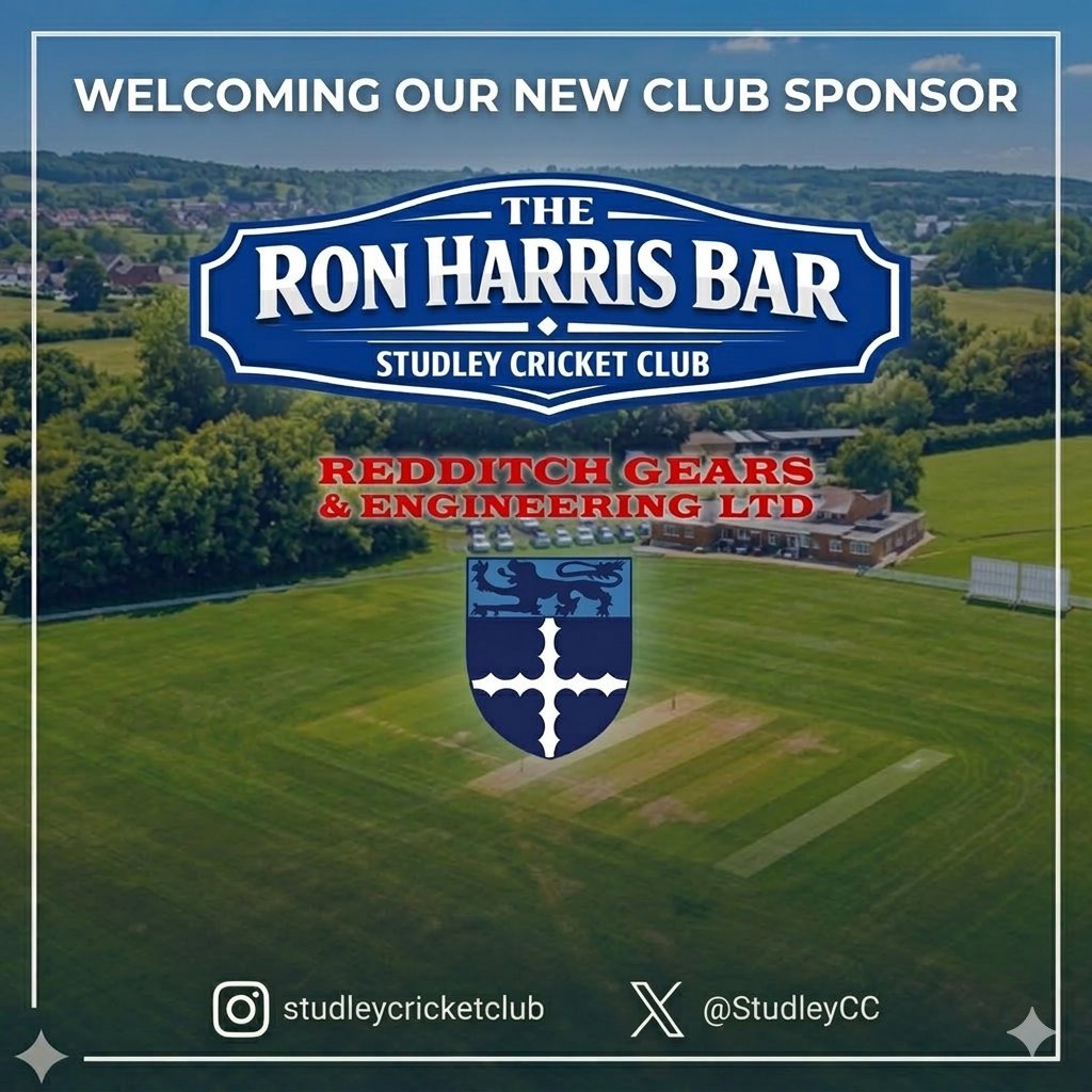 StudleyCC's tweet photo. We are honored to announce that the Ron Harris Bar—named in his memory—will be a main sponsor of Studley CC for the next three years. We are equally excited to be working alongside Redditch Gears &amp; Engineering as we look toward a successful future on and off the pitch. 🏏 💙🤍 https://t.co/wjazyL6V6b