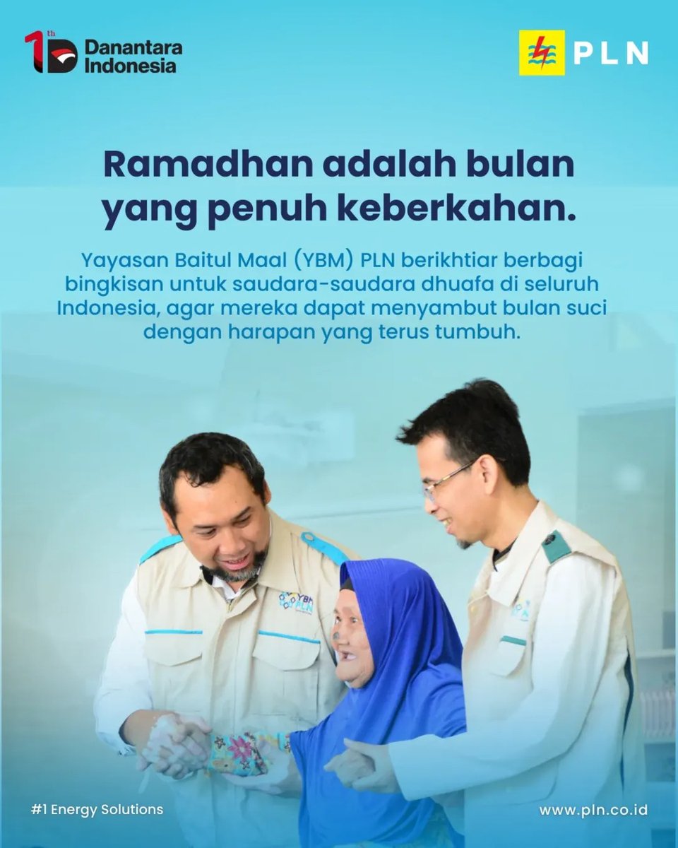 LilyUpdate1's tweet photo. Dari amanah yang dititipkan, YBM PLN berbagi untuk sesama. Setiap bingkisan membawa harapan, setiap doa menguatkan langkah di bulan Ramadhan yang penuh berkah.

Semoga kebaikan terus mengalir dan menjadi kebermanfaatan bagi banyak hati.

#PLNUntukSemua #PLNUntukIndonesia https://t.co/AHfsKR1DrD