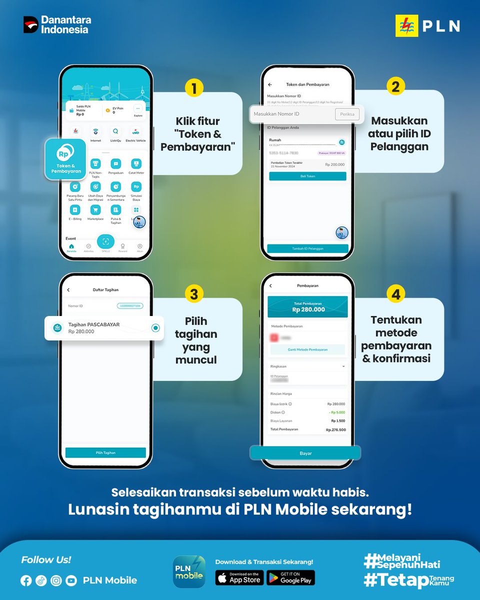 LilyUpdate1's tweet photo. Marhaban ya Ramadan! 🌙

Electrizen, biar fokus ibadah dan gak kepikiran tunggakan, yuk beresin tagihan listrik di hari pertama puasa.

Hati tenang, pahala pun lancar!

#plnmobile
#melayanisepenuhhati
#tetaptenangtetapkamu
#semuamakinmudah https://t.co/4g6DEJNsW5