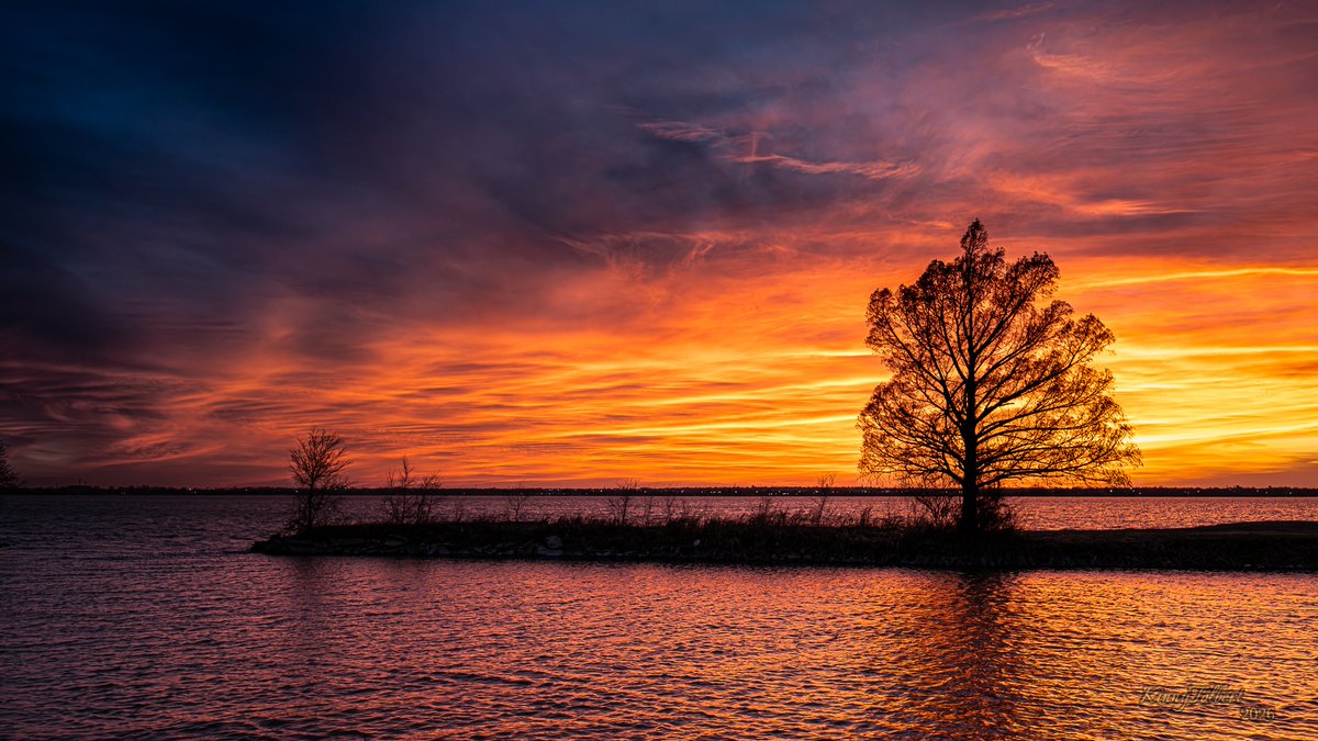 liquidpixel24's tweet photo. Warm Evening Hush
03-09-2026

For a few moments there was nothing else, just the hush of evening settling over the lake, the tree  steady in its small kingdom of stone, and that warm air moving like an old friend saying, "Welcome Back."

#GoldenHour #Sunset #NaturePhotography #LandscapePhotography #LakeSunset