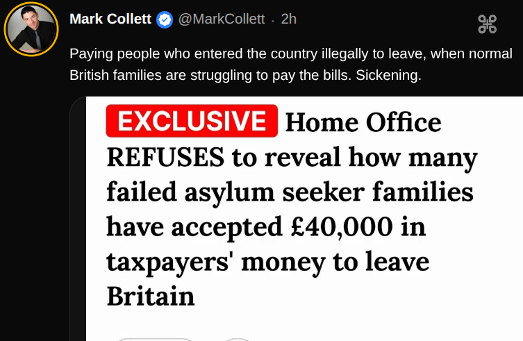 ChristmasGammon's tweet photo. @ukhomeoffice When the Home Office say "removals & deportations " they mean paying illegal immigrants to leave using tax payers' money!
#UnfitForPurpose https://t.co/LEMuJ85kaq