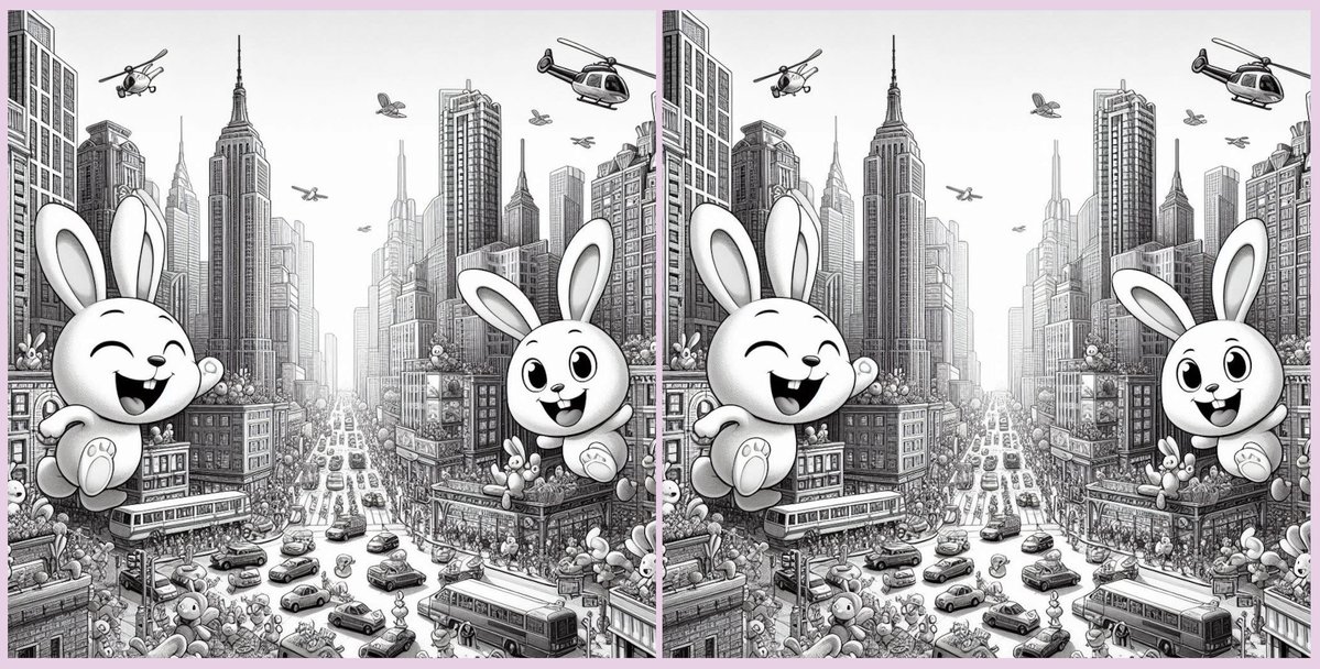0Babilu0's tweet image. Find the 3 differences 🧐, #gmega A beautiful day because the sun is shining, or rather a beautiful day because there is @megaeth 🐰