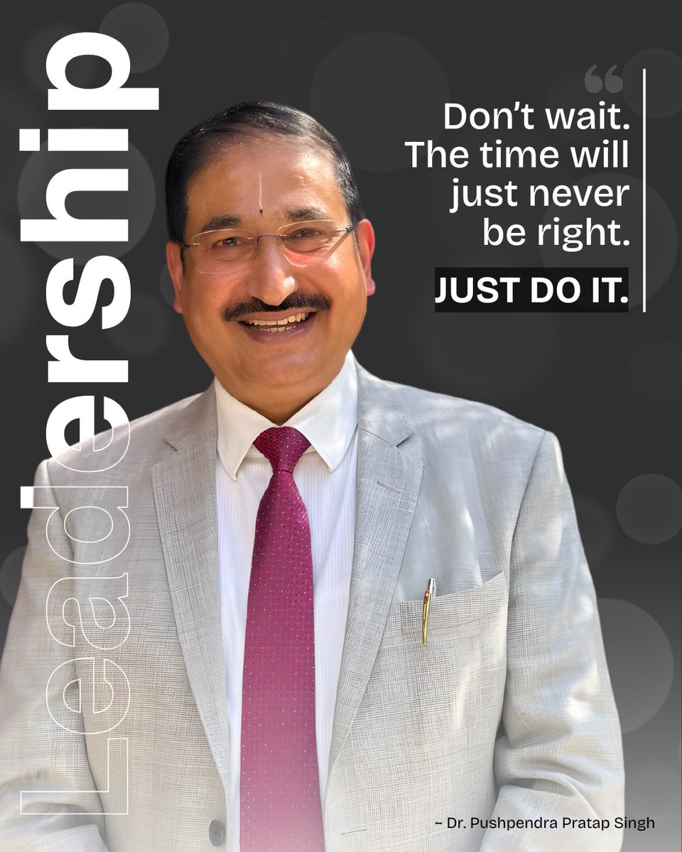 drppsingh1501's tweet photo. Some moments in life don’t wait for perfection, they wait for you to begin. ✨

Stop overthinking, stop waiting for the “right time,”  because there’s truly no such thing. Every great journey starts with one brave step forward. 

Just do it. Your time is now!

#Leadership https://t.co/trXo89kCPT