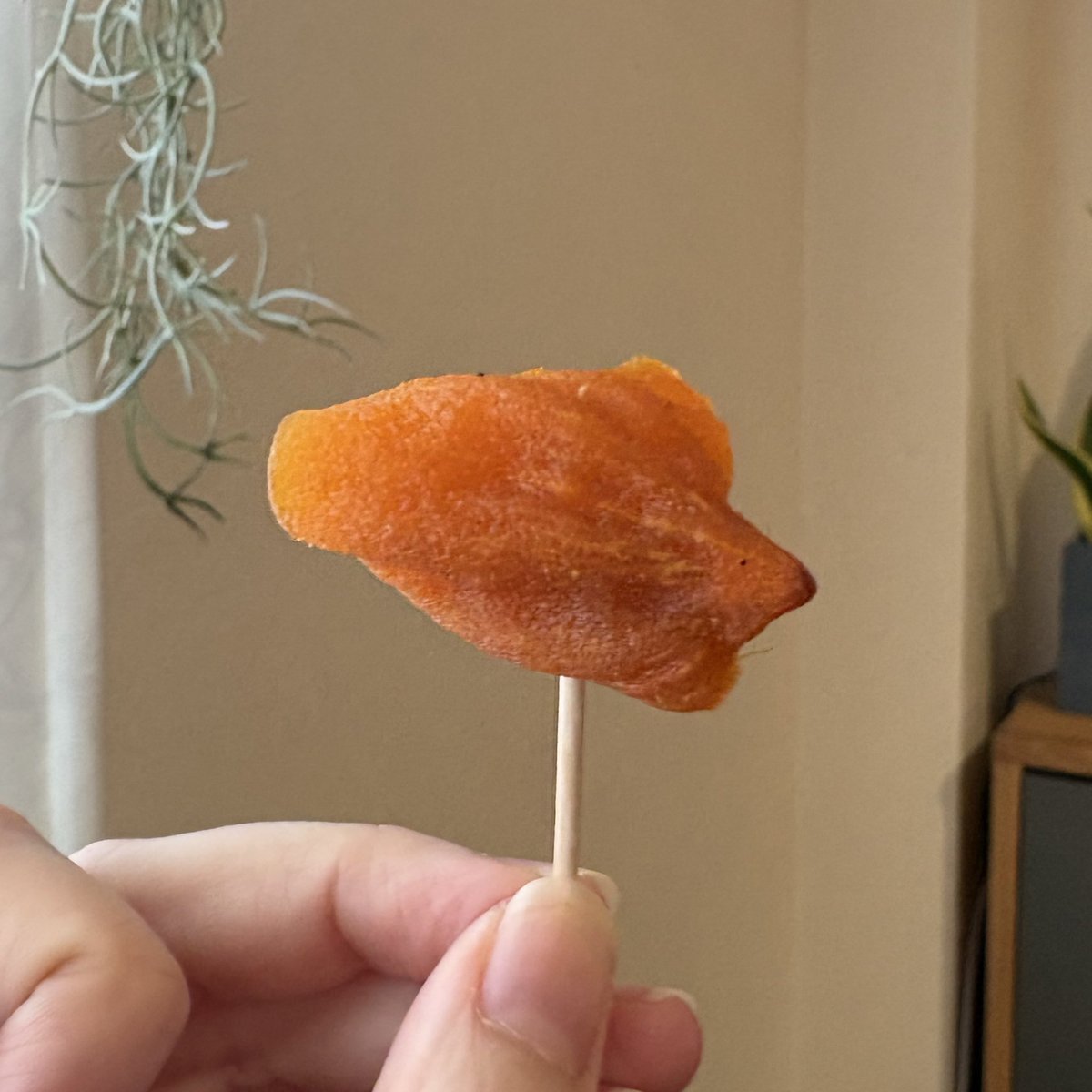 あんぽ柿を食べたことがなかったので、スーパーで買ってみた。これは贅沢な味がする。