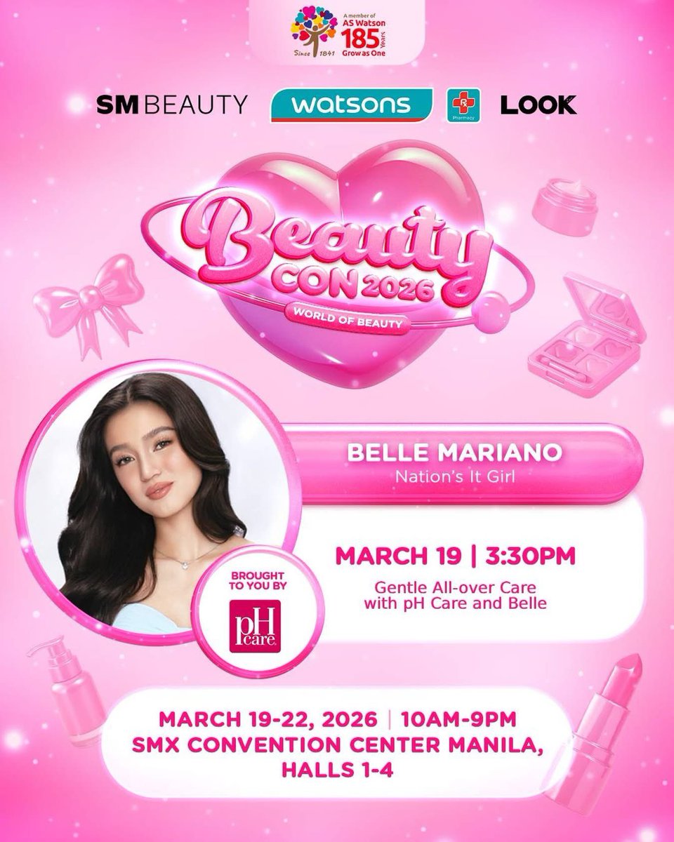 SURPRISE!

Catch <a href="/bellemariano02/">Belle Mariano</a> with pH Care on March 19, 3:30PM for the pH Care TMI stage segment you won’t want to miss. Hint: you’ll get first dibs! 😉

See you at Beautycon ✨ 

#BelleMariano