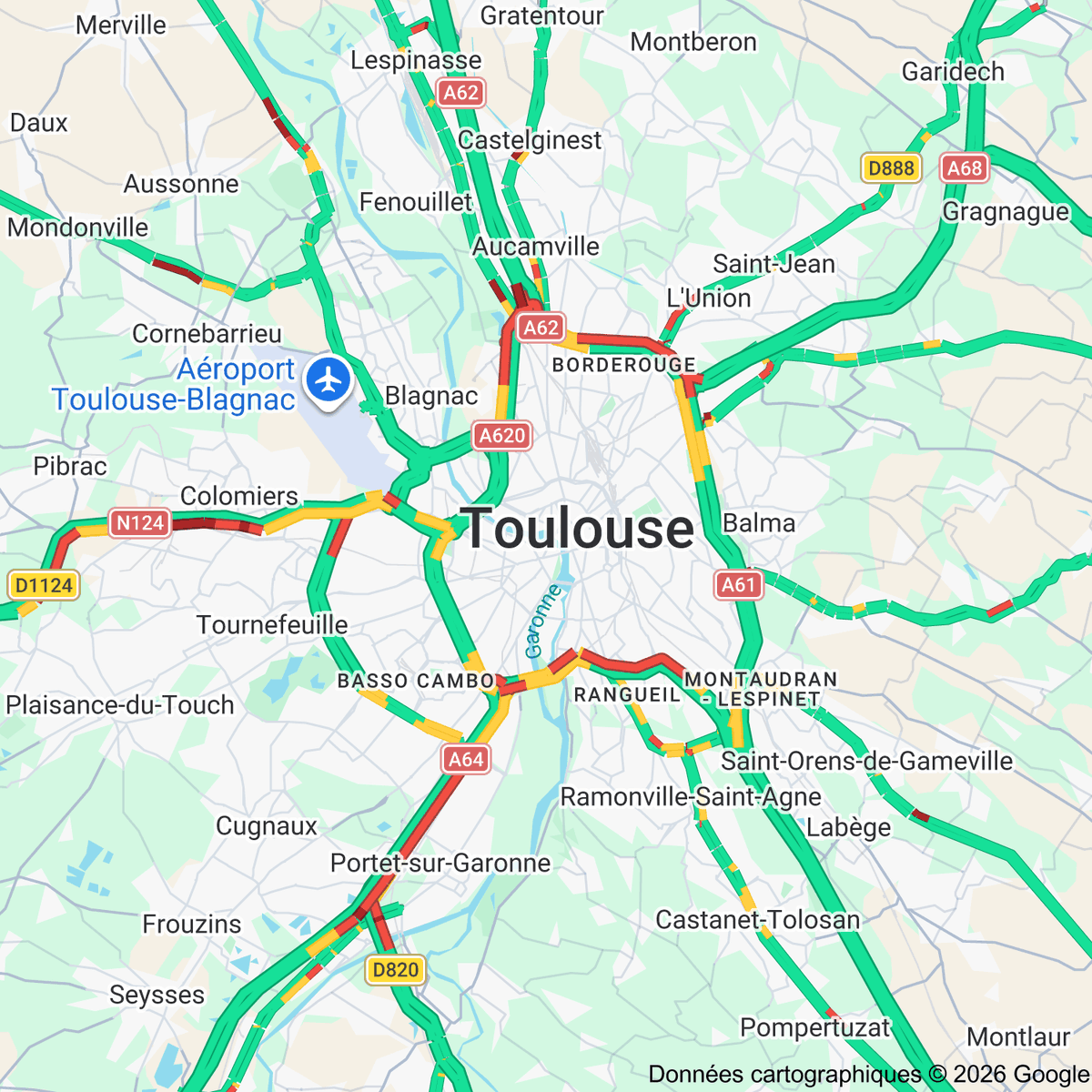 Trafic routier à Toulouse tweet media