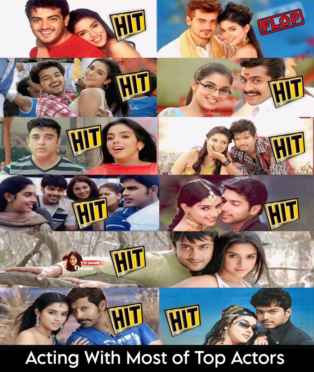 11 Tamil films.
10 Hits.🥵🔥

'ASIN' - Natural acting x effortless humour - Huge fanbase.❤️🫶🏽

Pokkiri &amp; Ghajini - Timeless classics🎭