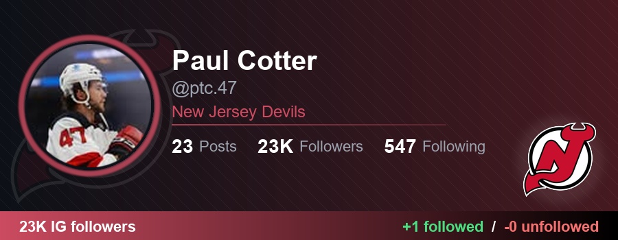 NHLFollowTrack's tweet image. 👉 ptc.47 (Paul Cotter) started following 1 and unfollowed 0:

✅ tuffy_talk_shit (Tuffy Talks)
🔗 instagram.com/tuffy_talk_shit

#NHL #NJDevils
