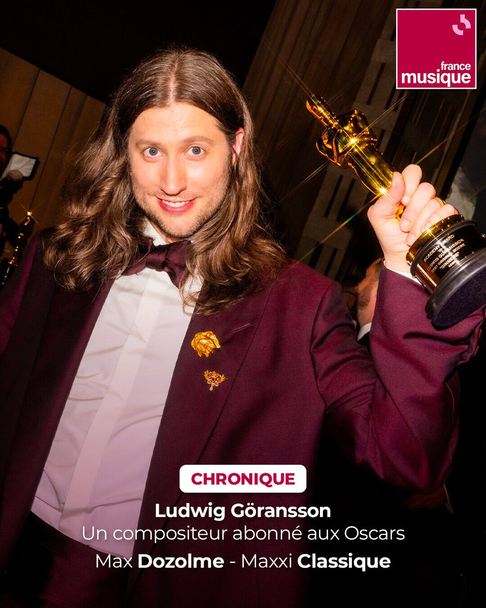 francemusique's tweet photo. Comment gagner 3 Oscars en moins de 10 ans ? Mode d'emploi avec Ludwig Göransson, et Max Dozolme ➡️ https://t.co/1kaAeGrmNg https://t.co/5AMcwZksIx