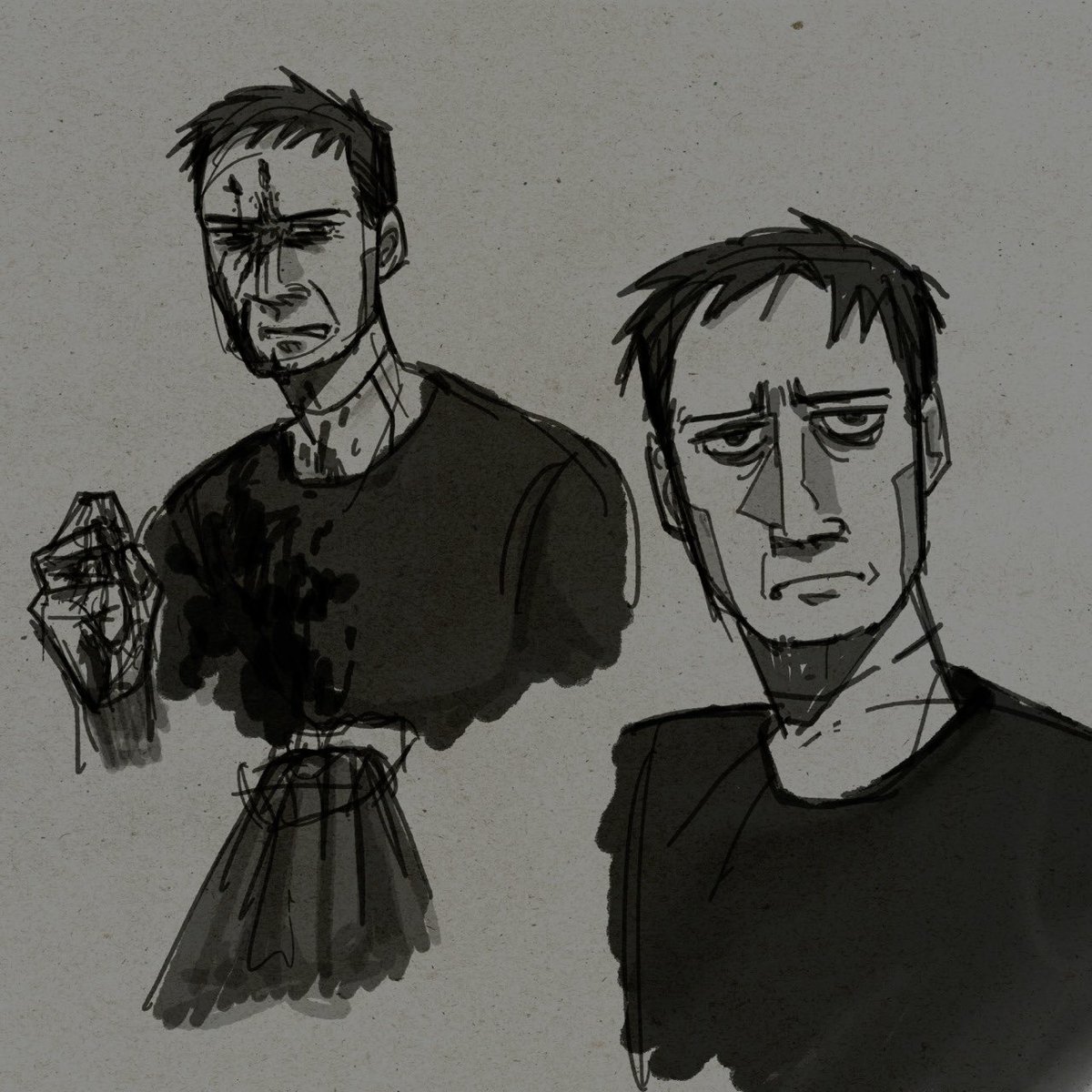 pozolingo's tweet photo. Robot gore //
IVE been drawing secunit a lot. These all look different jajant #murderbot #tmbd https://t.co/zobTKQluSm