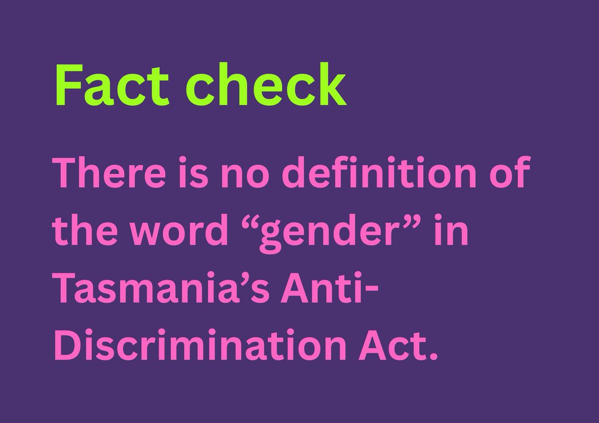 WomenSpeakTas's tweet image. Time to revisit the Act @GuyBarnett @jeremyrockliff @TasLiberal 
#AddSexToTheAct #SexBasedRights #Tasmania